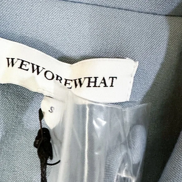 NWT- WeWoreWhat x Revolve Double Breasted Blazer Suiting Twill Storm - Picture 8 of 13